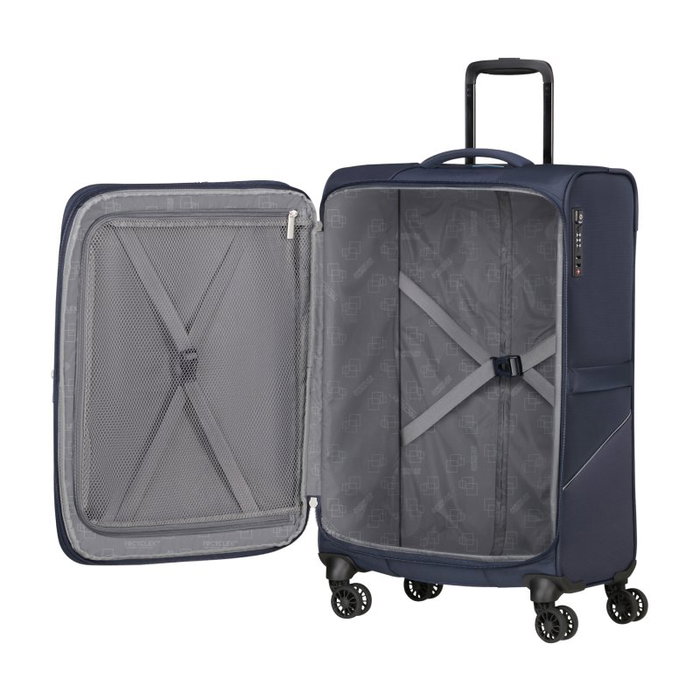 American Tourister Maleta Summerride Spinner Maleta 69 cm 4 Ruedas Azul Marino